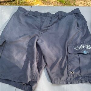 Salt Life Black Cargo Shorts Lightweight Outdoor Wear